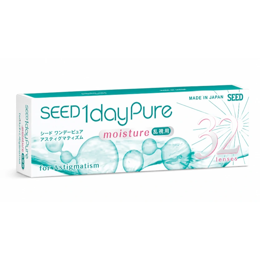 Seed 1dayPure Moisture for Astigmatism (32-pack, -10.00, -2.25, 180°)